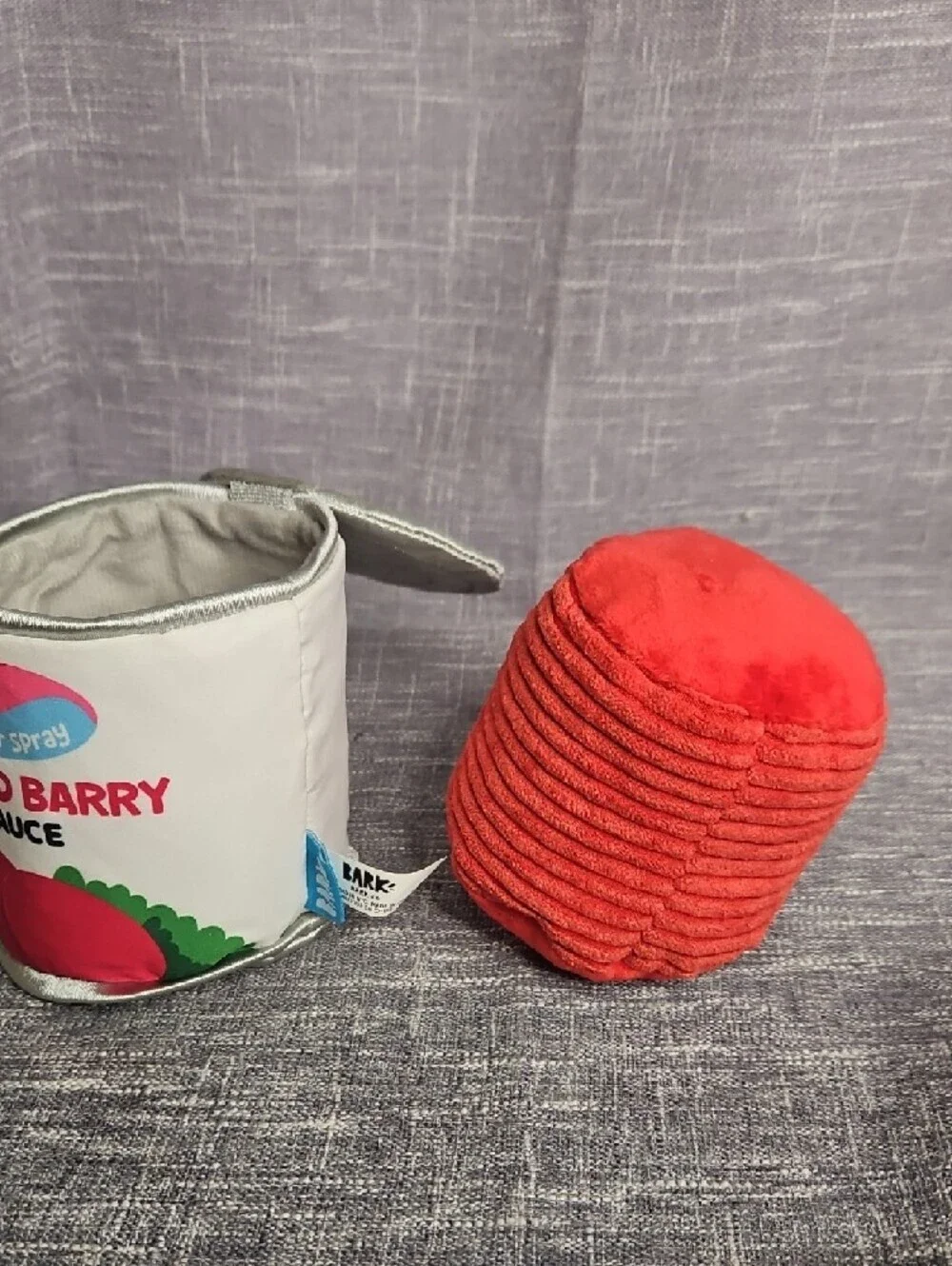 BARK Canned Barry Sauce Plush Dog Toy